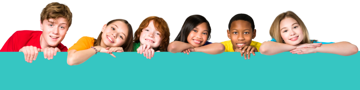diverse kids on wall
