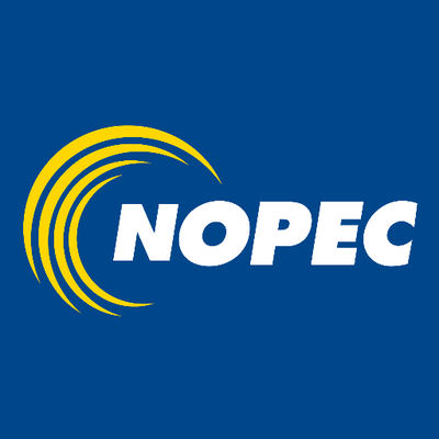 NOPEC Logo Blue Background