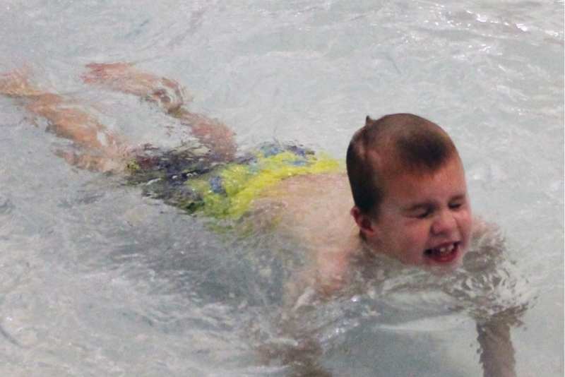 Boy swimming