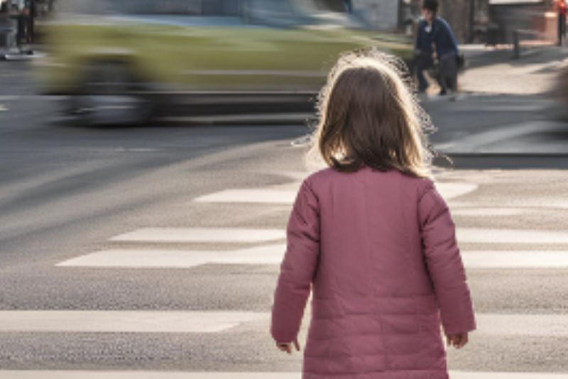 Little girl wandering away